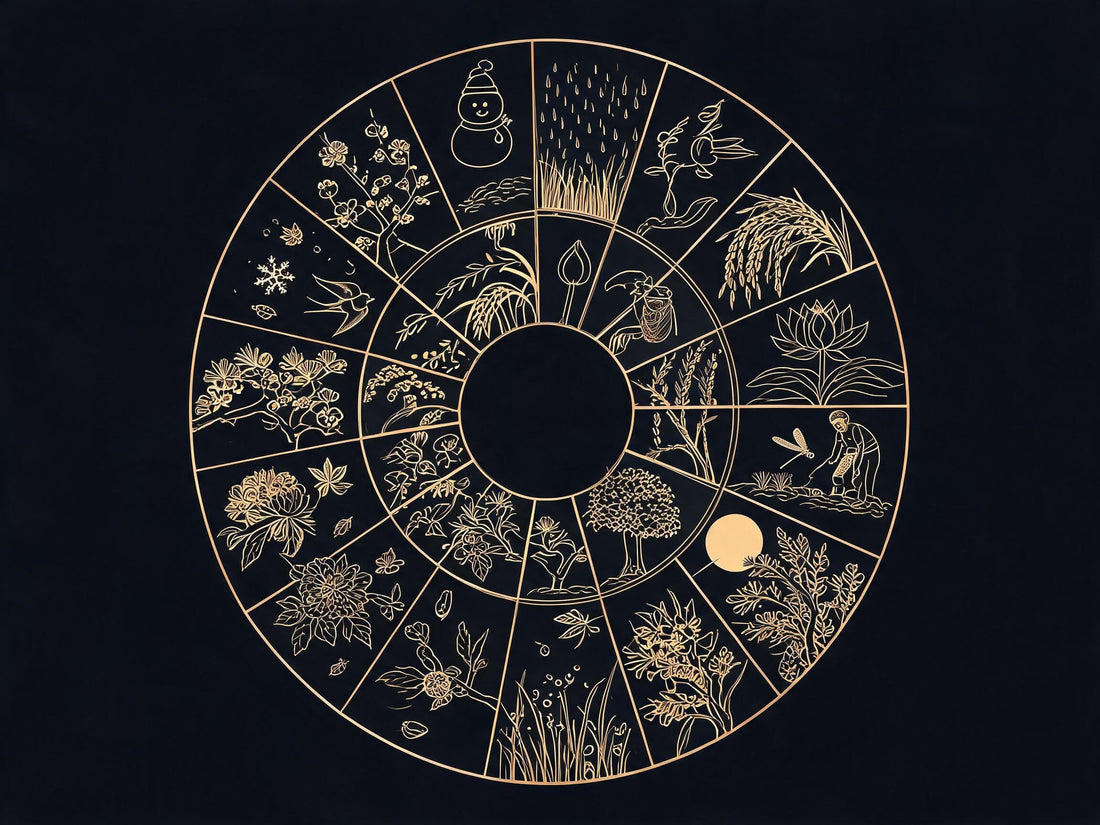 24 Chinese Solar Terms calendar wheel — seasonal energy markers used in Chinese Astrology and the Zodiac