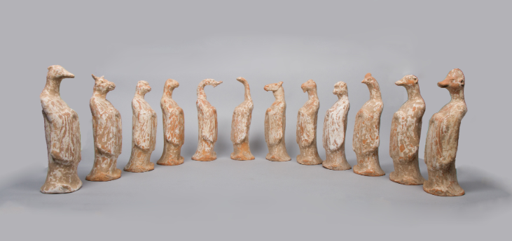 Tang dynasty sancai glazed zodiac figures, complete set, National Museum of China