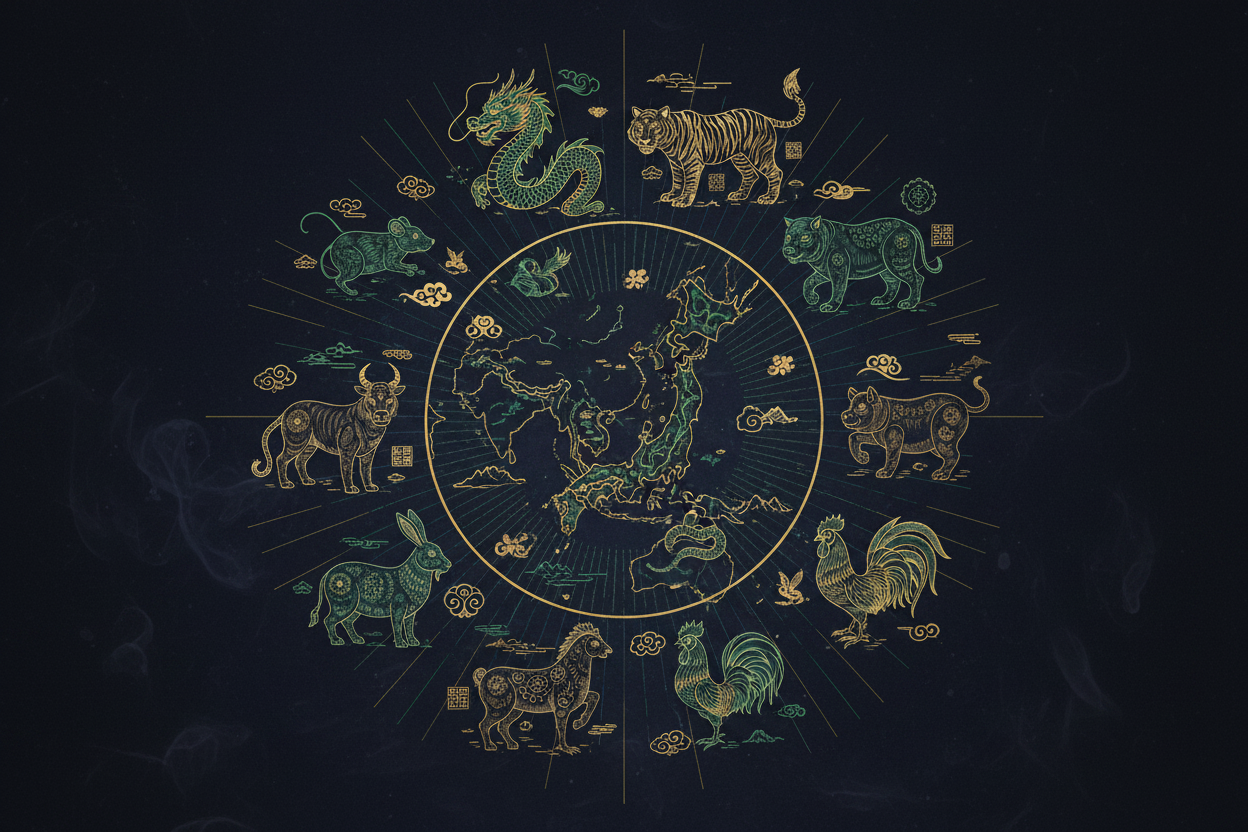 The Chinese Zodiac Across East Asia: Twelve Animals as a Shared Symbol in China, Japan, Korea and Vietnam