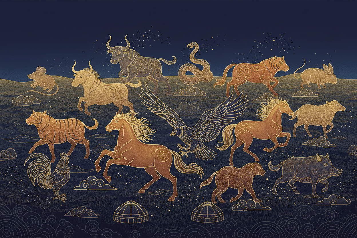 Mongolian Zodiac: Animals, Time & the Steppe