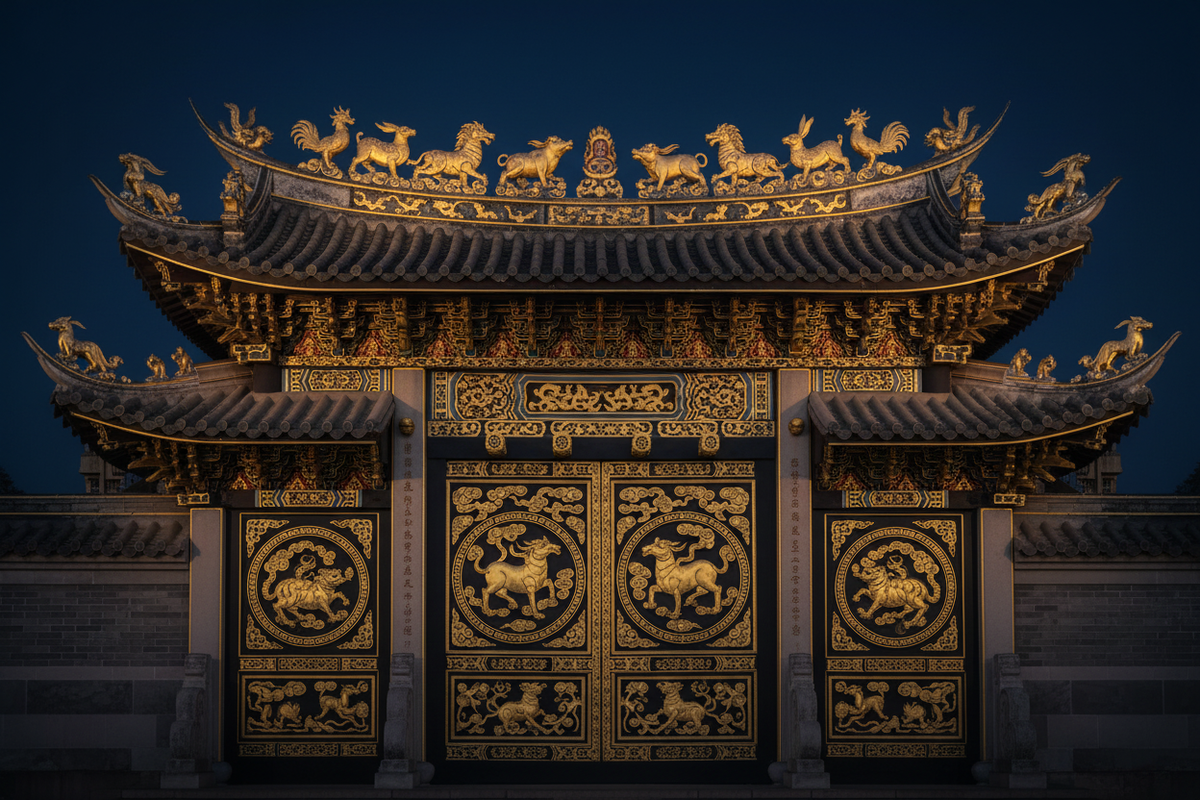 The Chinese Zodiac in Architecture: Roof Beasts, Carved Gates and the House as Cosmic Order