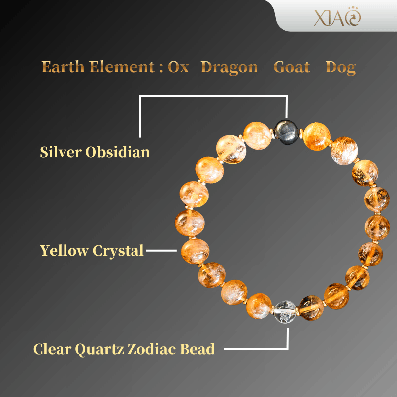 Earth Element Zodiac Bracelet · 五行土元素手串