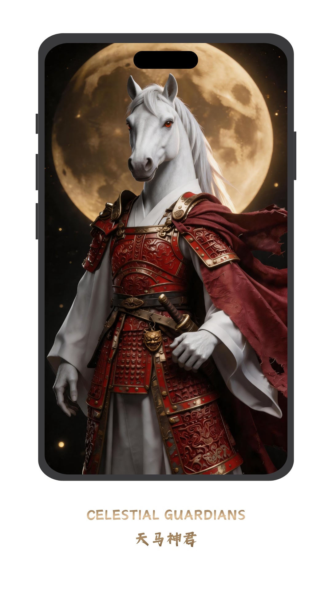 Epic Horse guardian wallpaper inspired by Eastern fantasy mythology