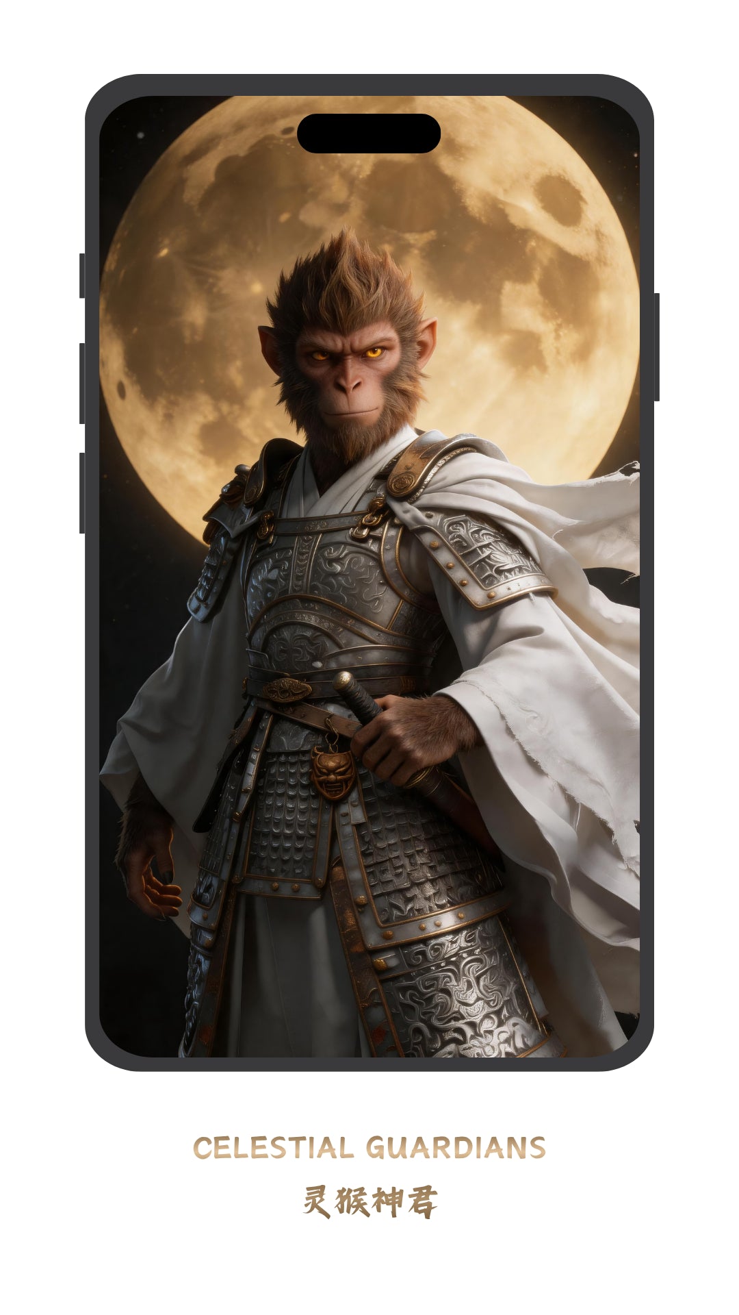Epic Monkey guardian wallpaper inspired by Eastern fantasy mythology