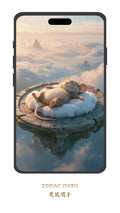 Cute Rat chibi phone wallpaper with Chinese zodiac theme