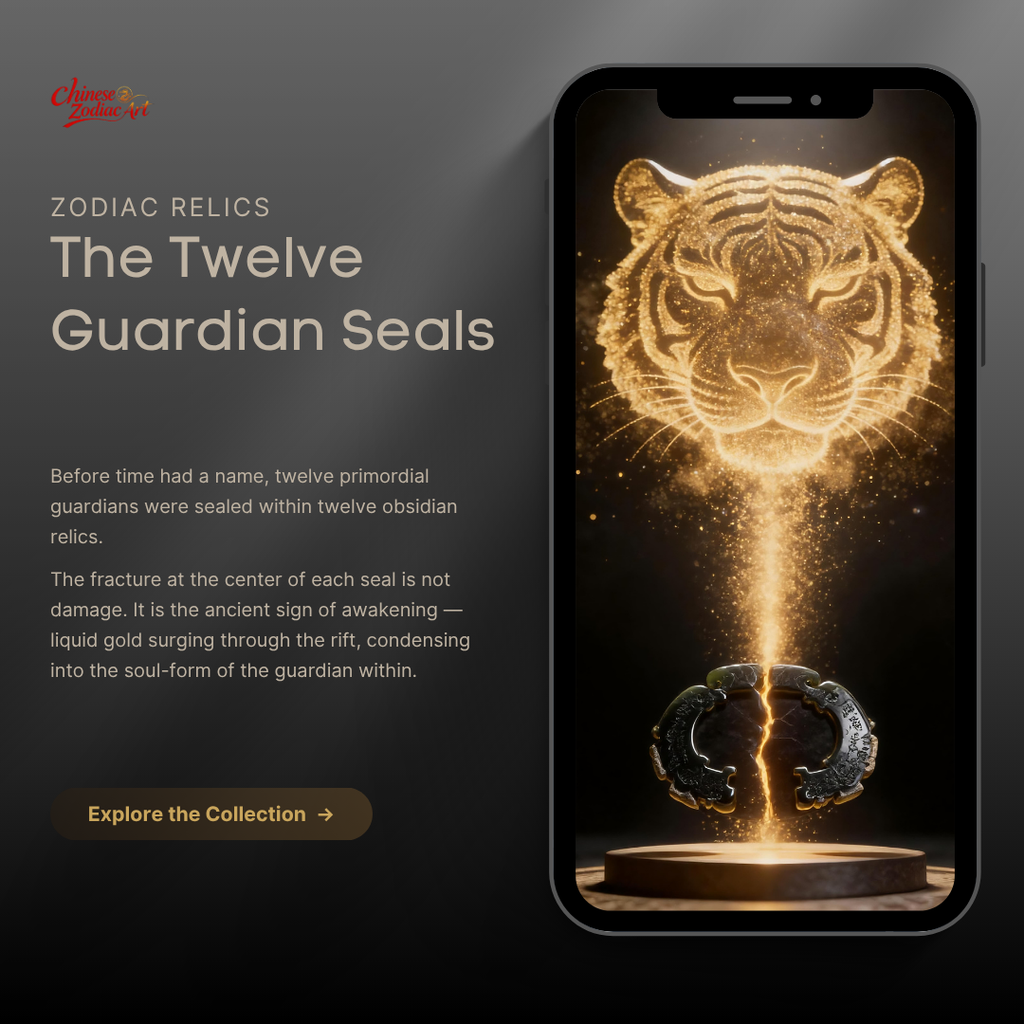 ZODIAC RELICS premium Chinese Zodiac black gold guardian phone wallpaper collection