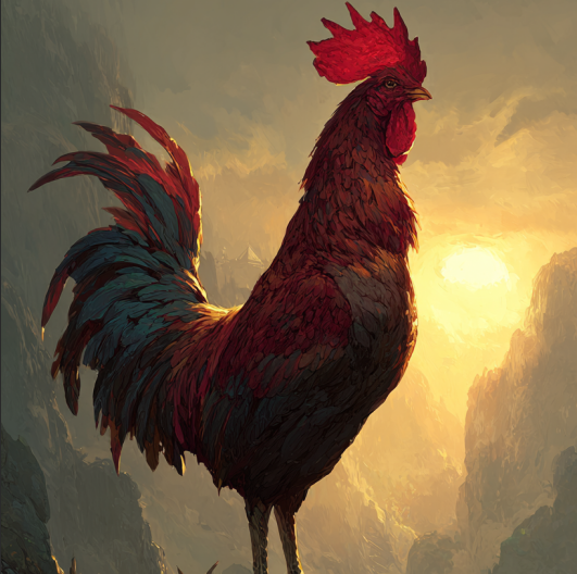 报晓鸡 Dawn Rooster — 十二生肖手机壁纸