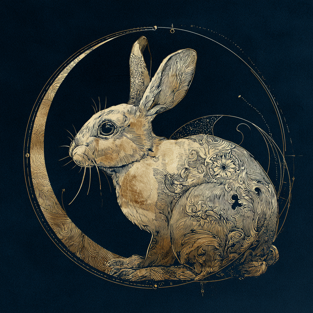 逐月兔 Moon Chaser — 十二生肖手机壁纸